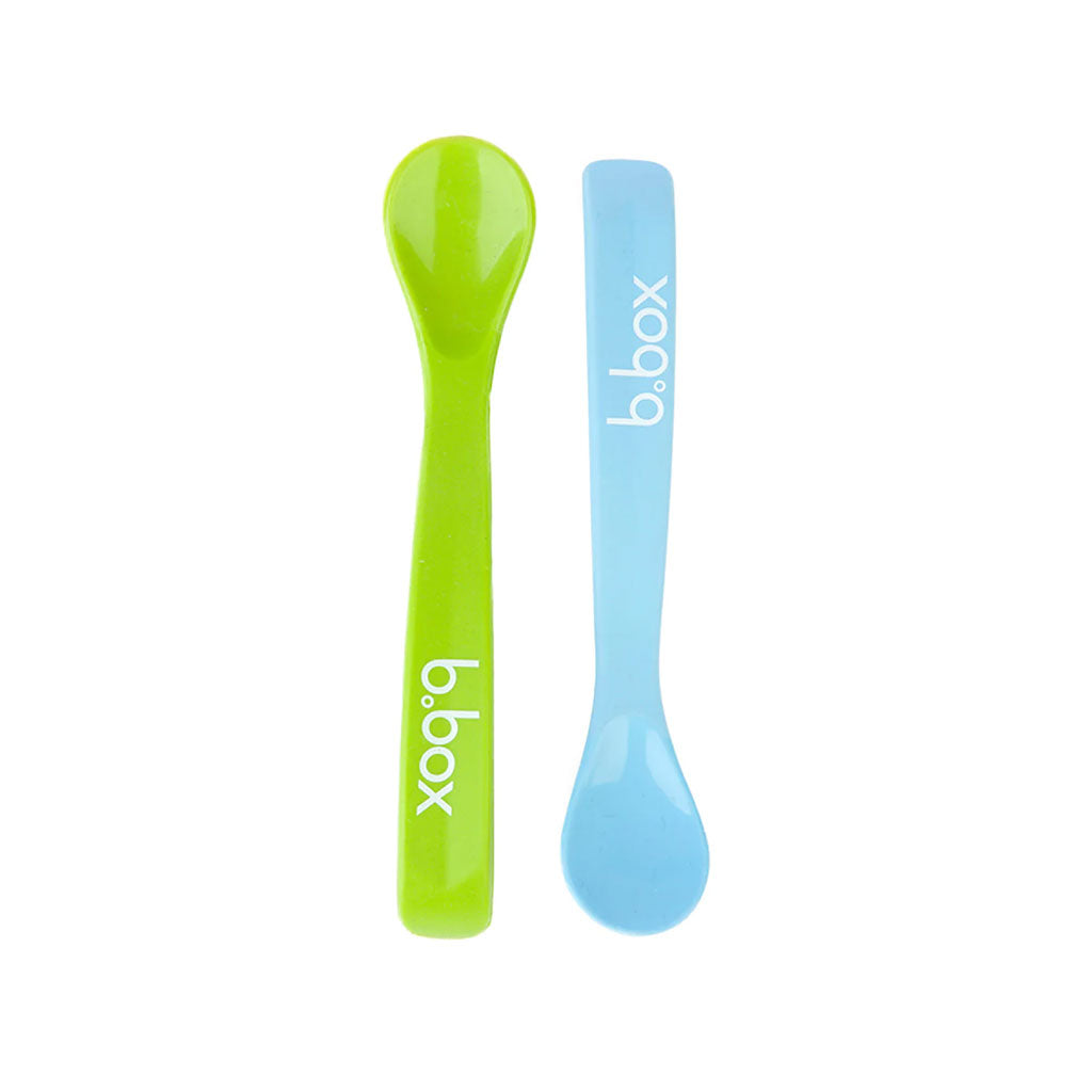 Comes in a handy twin pack so you always have a spoon on hand. Also a great spare spoon for your b.box travel bib.