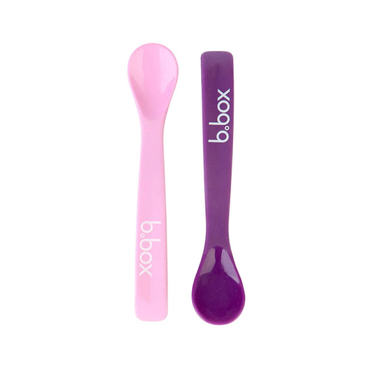 Comes in a handy twin pack so you always have a spoon on hand. Also a great spare spoon for your b.box travel bib.