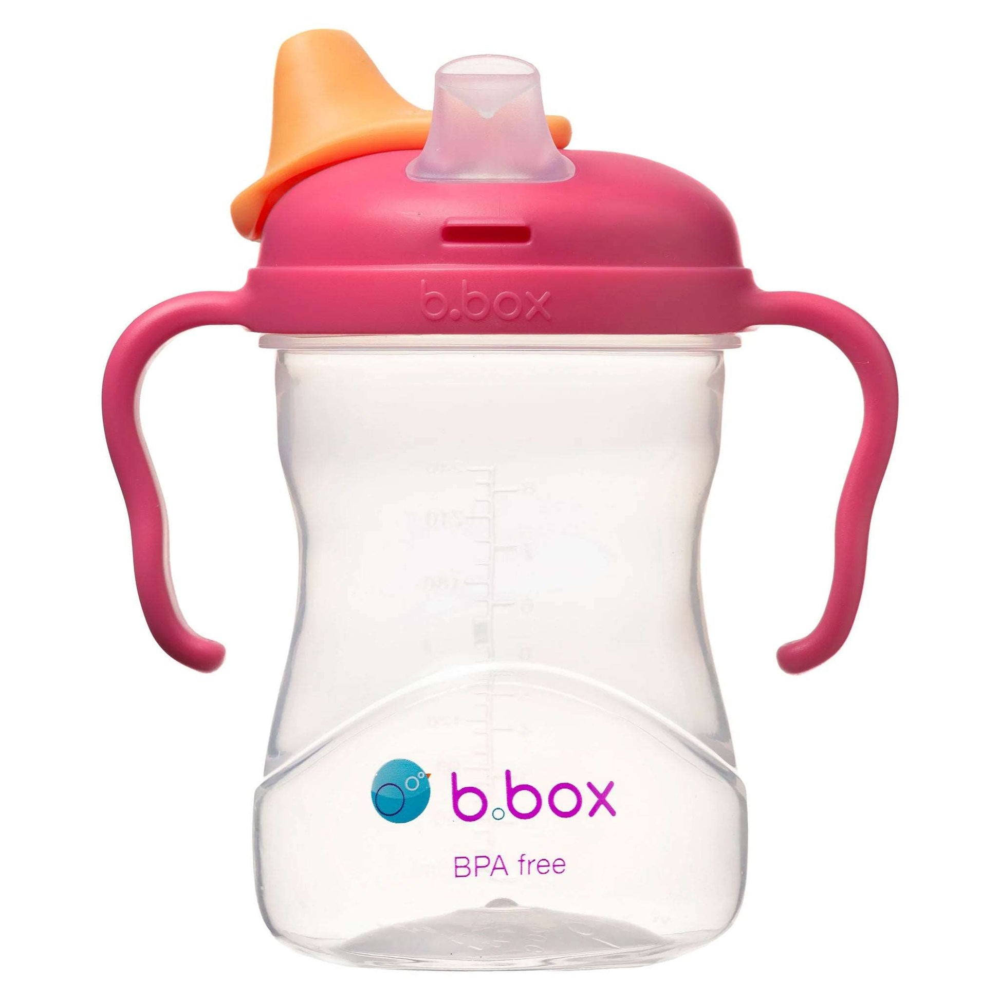The b.box Spout Cup is a training cup that is the ideal way for kids to learn to drink from a cup. The training cup mimics the flow of a big kids cup, by funnelling liquids into the rim for easy free-flow drinking.